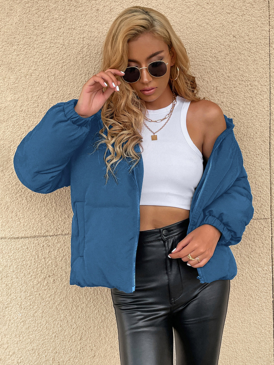 Damen leichte Steppjacke im sportlichen Look mit praktischem Reißverschluss Drune