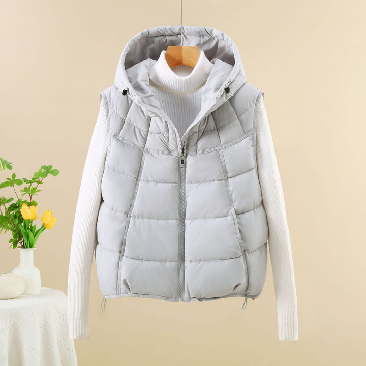 Damen nan leichte gesteppte Thermo-Weste mit ergonomischer Kapuzenblende und verstellbarem Saum Drune