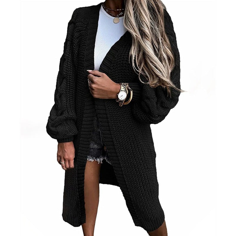 Damen Strickcardigan mit weiten Ärmel Drune