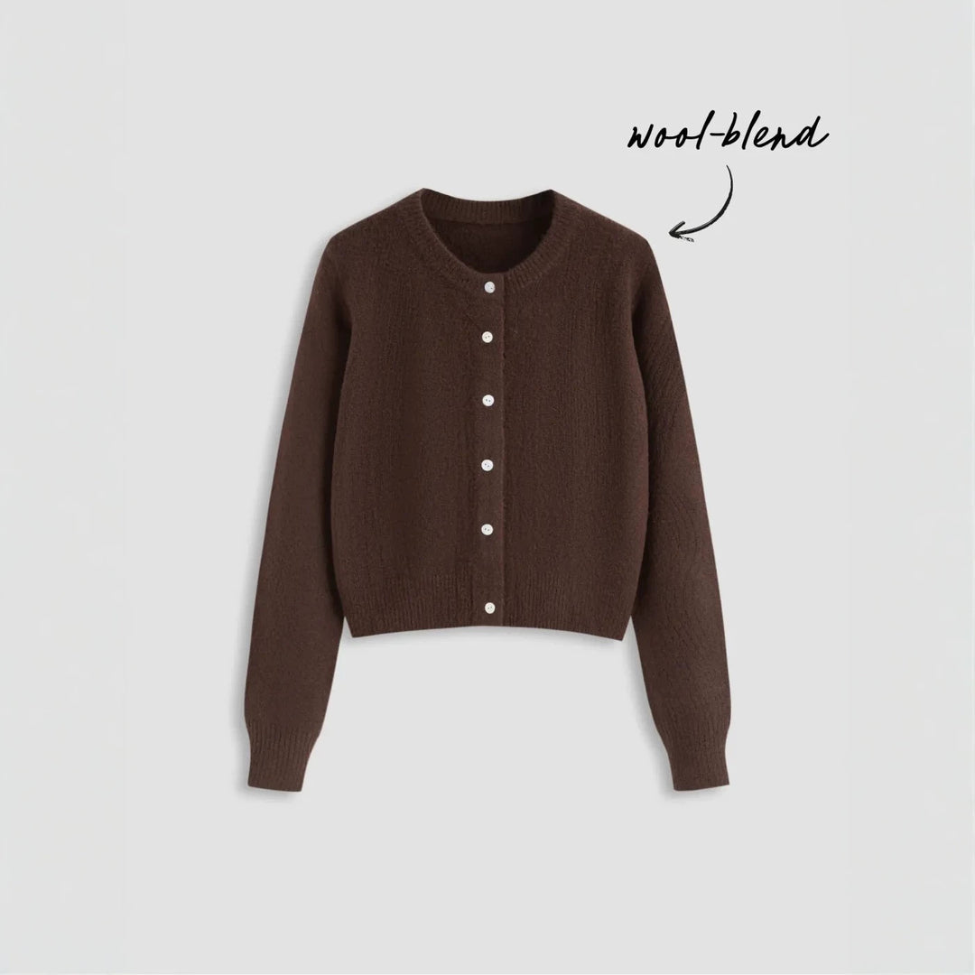 Damen Eleganter Kurzpullover mit Hemdkragen Drune