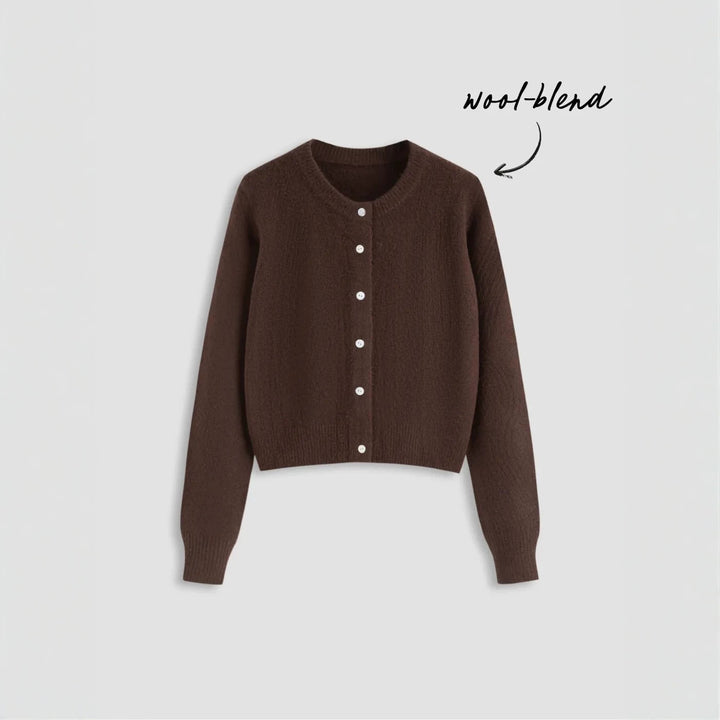 Damen Eleganter Kurzpullover mit Hemdkragen Drune