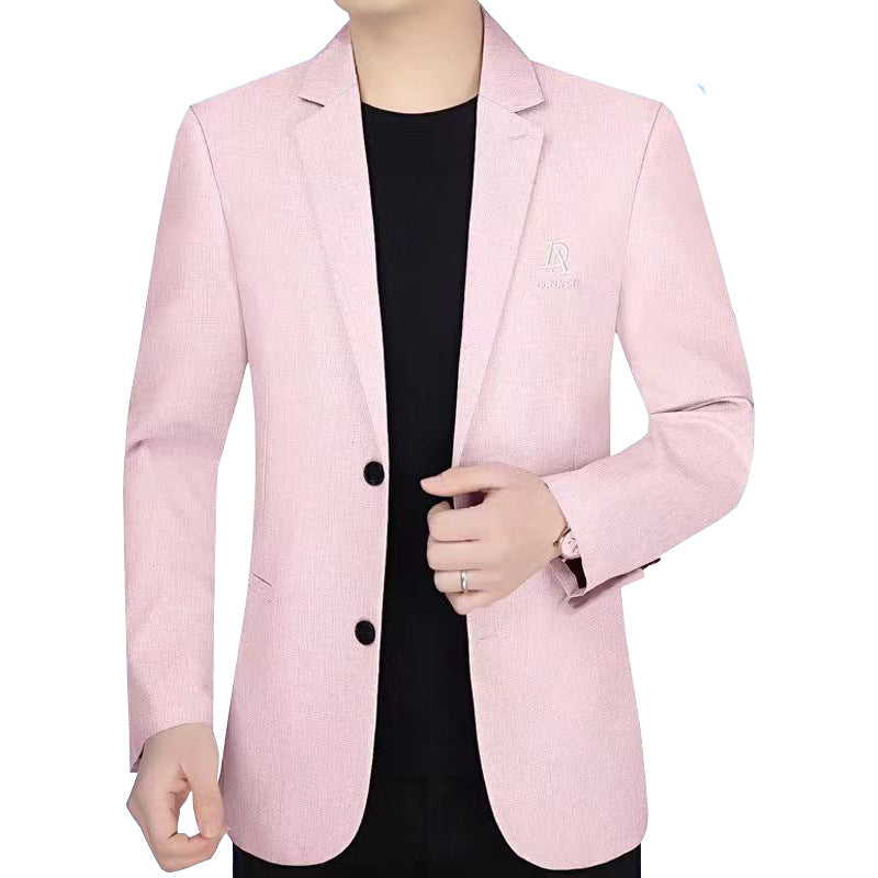 Herren Schmal geschnittenes Einreihiges City-Blazer mit strukturierter Wollmischung Drune