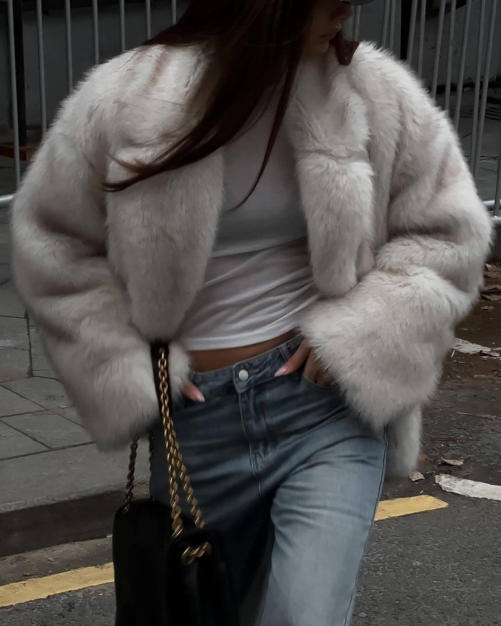 Damen Plüschjacke Drune
