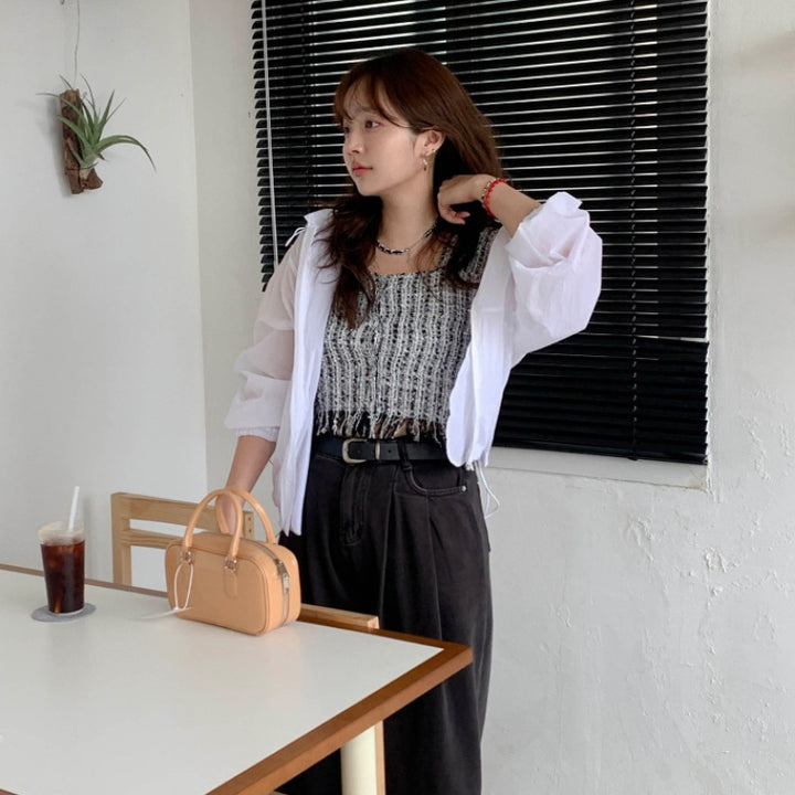 Damen lässiges Crop-Top Drune