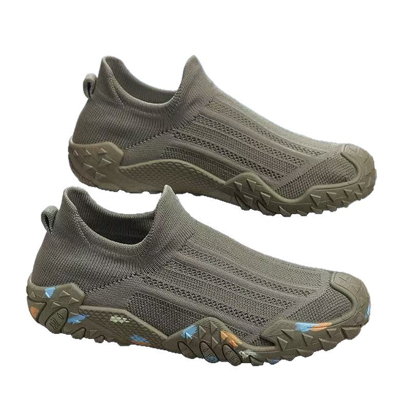 Herren Elastischer Strick-Fußschuh mit rutschfester, gemusterter Profilsohle Drune