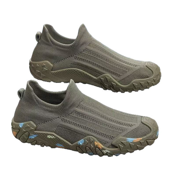 Herren Elastischer Strick-Fußschuh mit rutschfester, gemusterter Profilsohle Drune