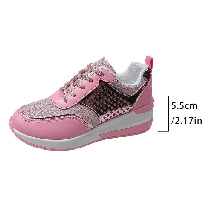Damen Sneakers mit modischem Metallic-Akzent und atmungsaktiver Dämpfung Drune