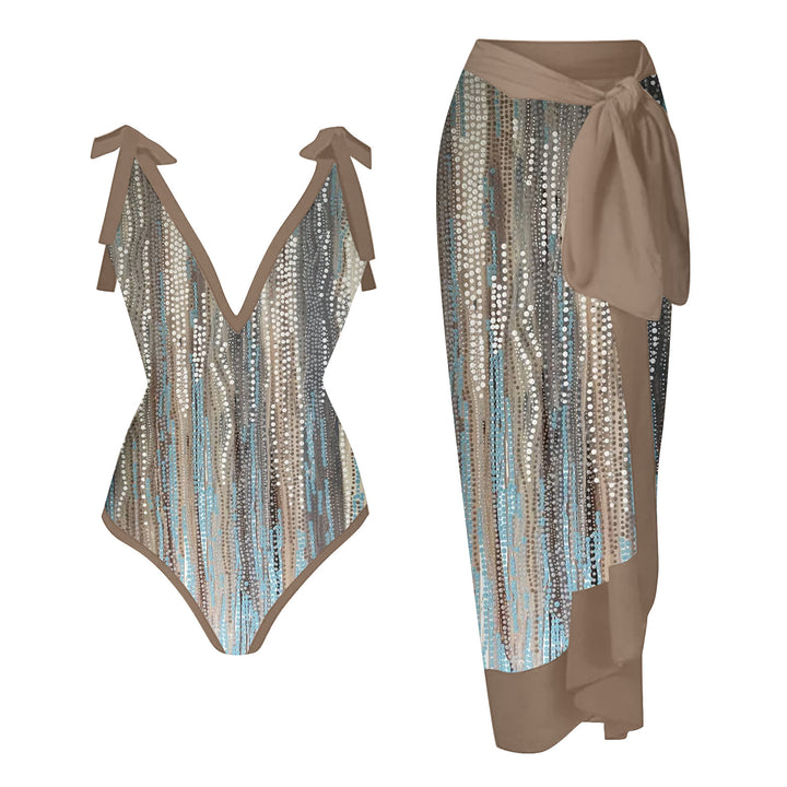 Damen Bademode-Set mit stilvollem Wickelrock Drune