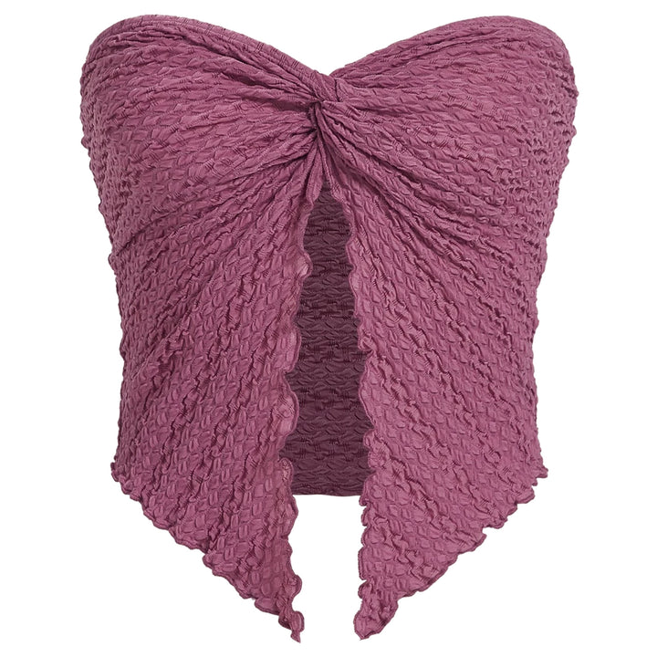 Damen ärmelloses Top mit elegantem Wickeldesign Drune