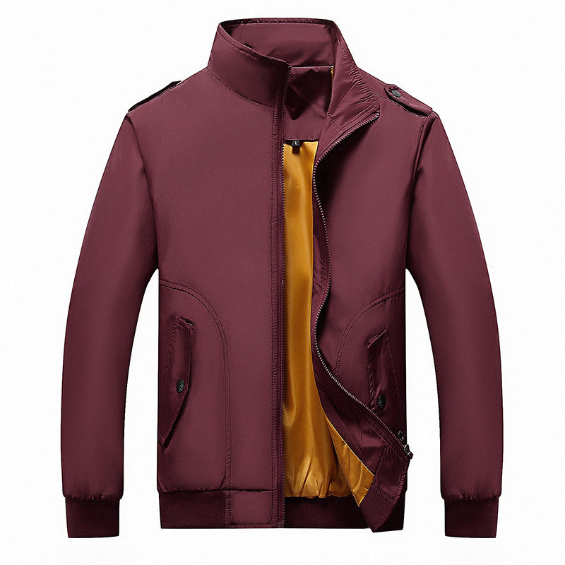 Herren Bomberjacke im Aviator-Microfiber-Look mit Ärmeltasche und gerippten Abschlüssen Drune