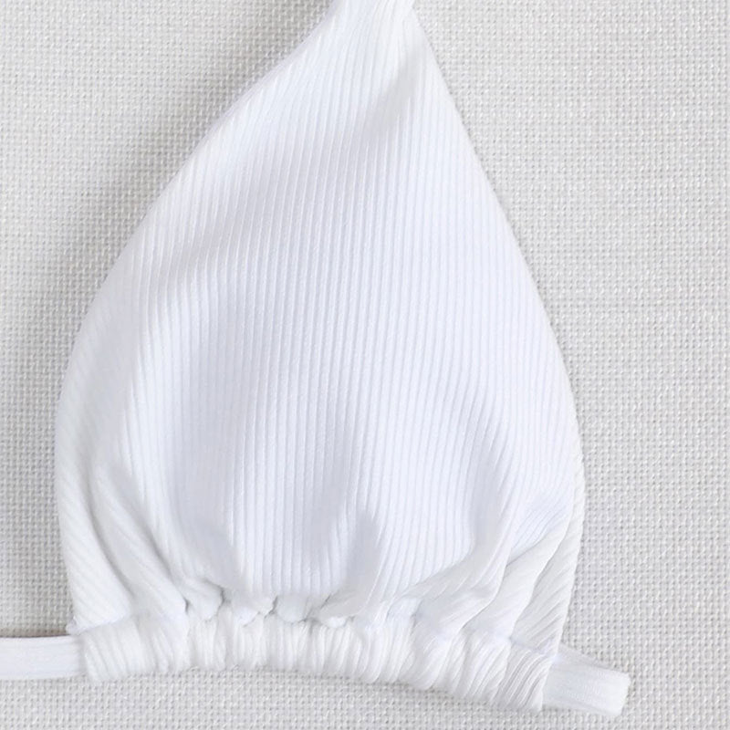Damen Hochgeschnittener Triangel-Bikini mit verstellbaren Trägern Drune