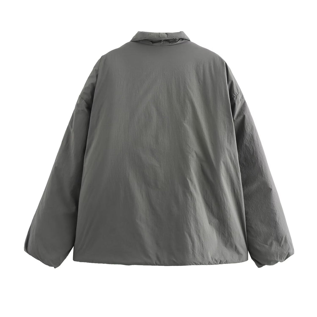 Damen 900+ gesteppte Wickeljacke mit Schalkragen und Taillenband Drune