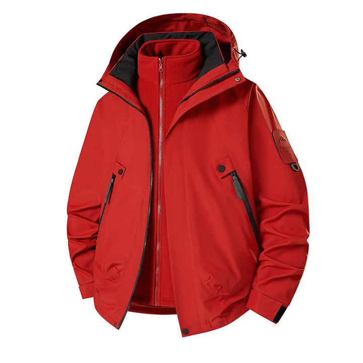 Herren 3‑in‑1 Softshell-Parka mit abnehmbarer Fleece-Innenjacke und technischer Kapuze Drune