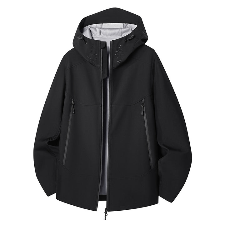 Damen Wasserdichte Softshell-Outdoorjacke mit minimalistischer Silhouette und Belüftungsperforation am Kragen Drune