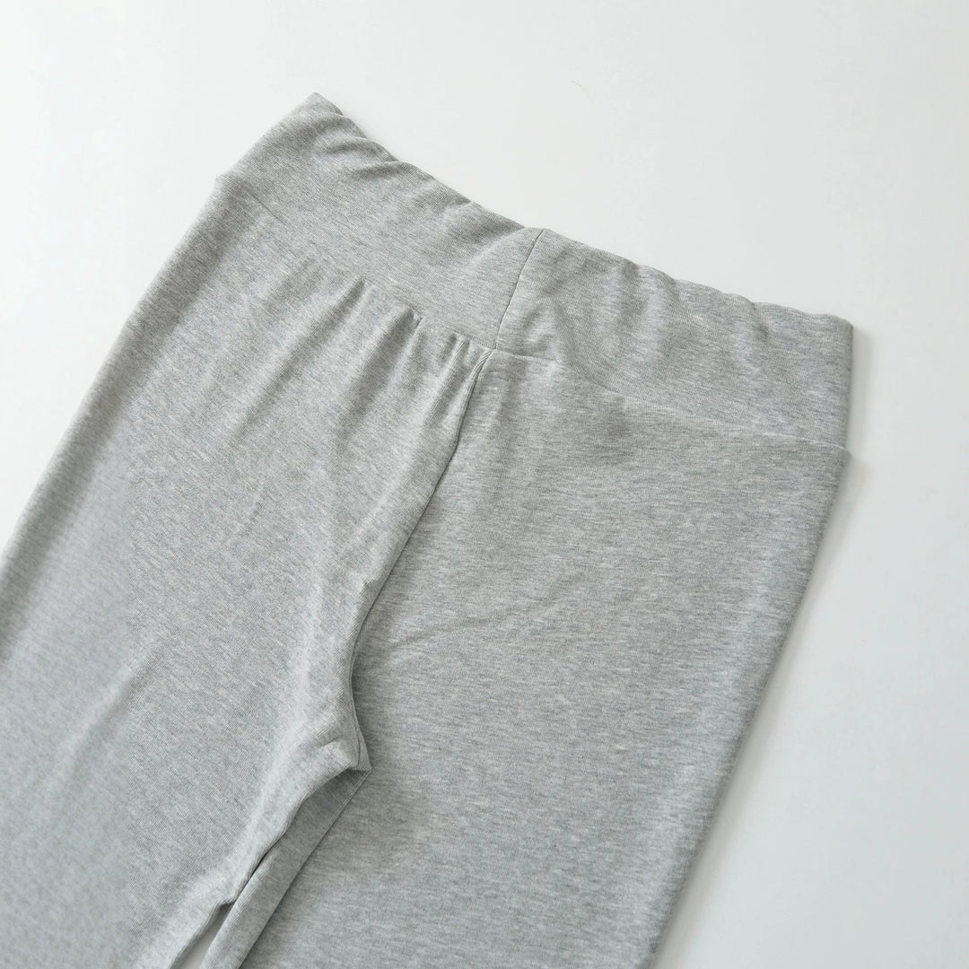 Damen High-Waist Flared Jersey-Leggings mit ausgestelltem Beinabschluss Drune