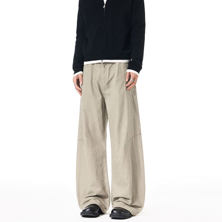 Herren Ultraweite Palazzo-Baggy-Hose mit tiefem Schritt und entspanntem Bund Drune