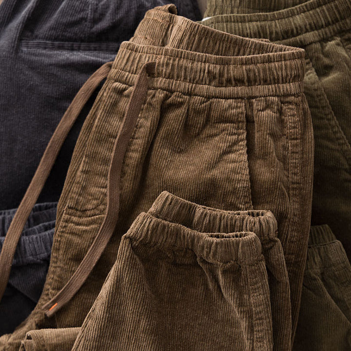 Herren Chino-Joggerhose aus Baumwollmix mit elastischem Bund, Tunnelzug und elastischen Knöchelbündchen Drune