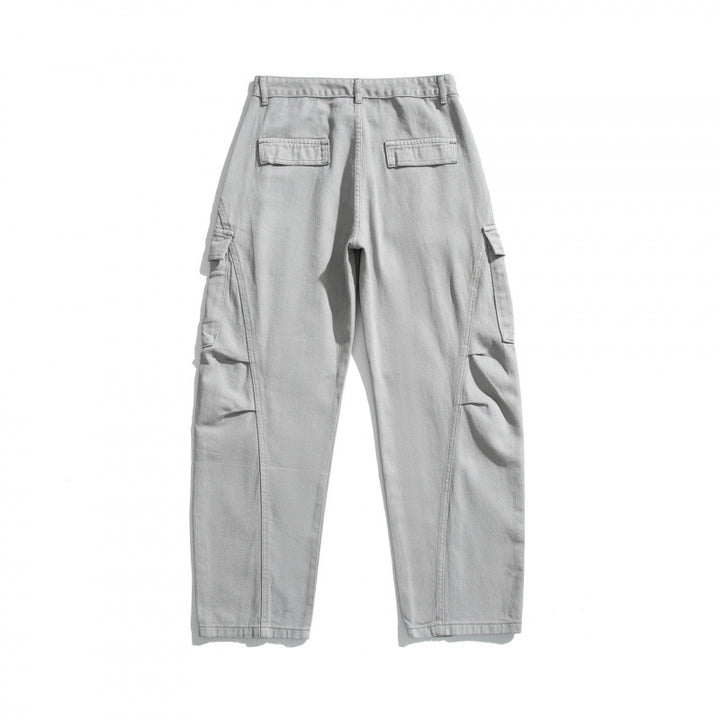 Herren Cargo-Hose im Utility-Stil mit Klappentaschen und geradem Bein Drune