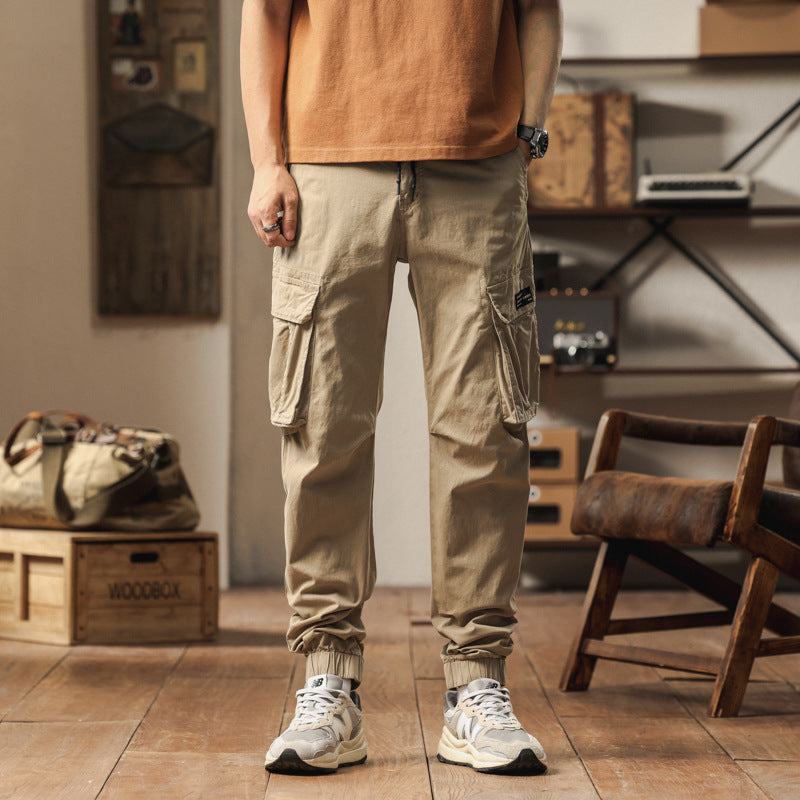 Herren Cargo-Jogginghose im Utility-Style mit verstärkten Klappentaschen und elastischem Saum Drune