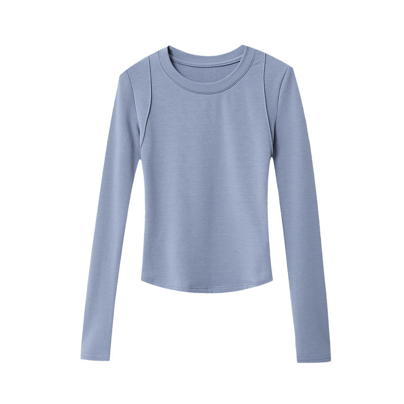 Damen Langarmshirt mit figurbetontem Schnitt und weichem Material Drune