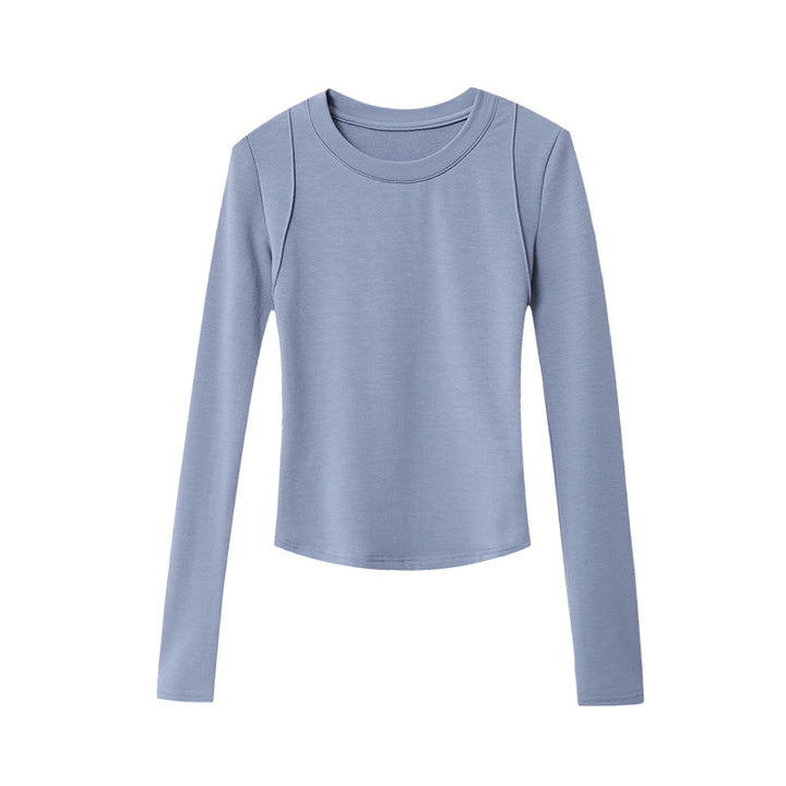Damen Langarmshirt mit figurbetontem Schnitt und weichem Material Drune
