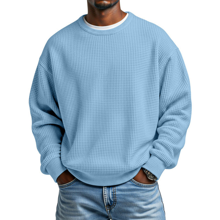 Herren Bequemer Sweatpullover mit Waffelstruktur Drune