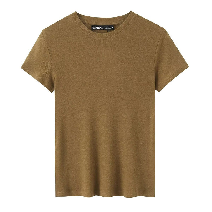 Damen Freizeit T-Shirt aus bio-zertifizierter Baumwolle mit rundem Hals und komfortablem Schnitt Drune