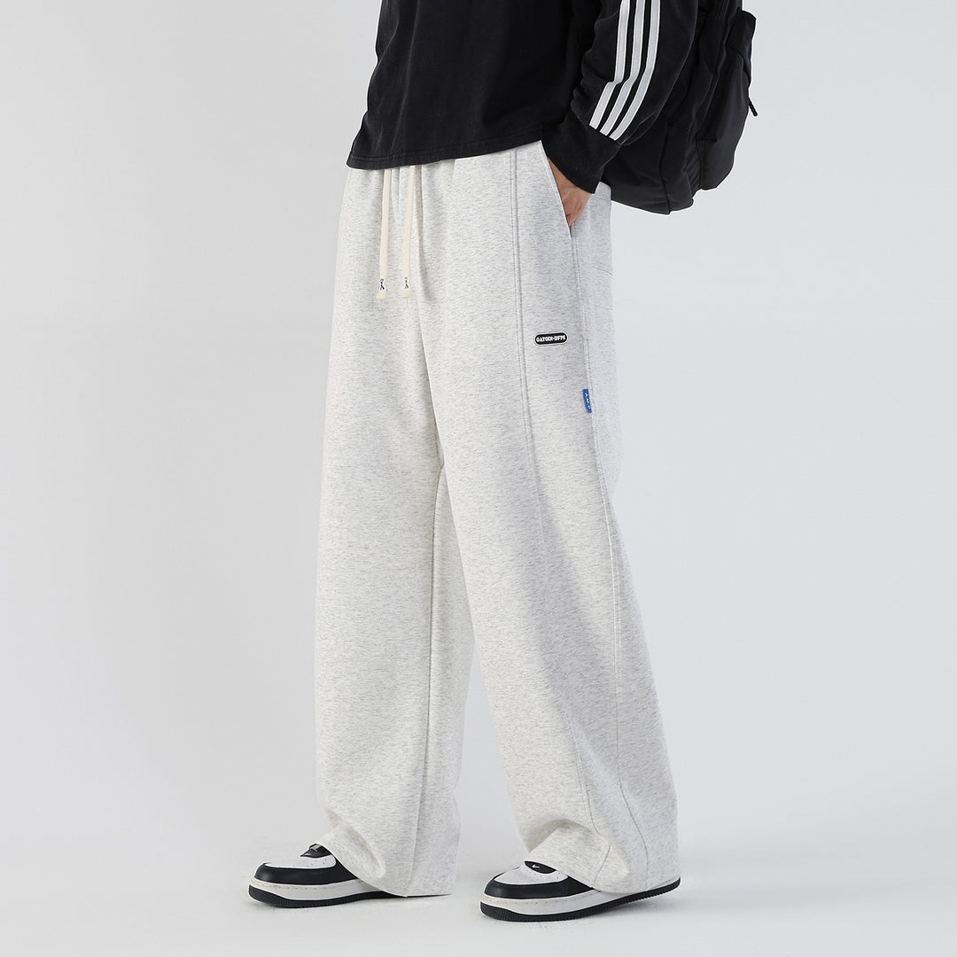 Herren Weite Relaxed-Freizeithose mit Tunnelzug & markanten Teilungsnähten Drune