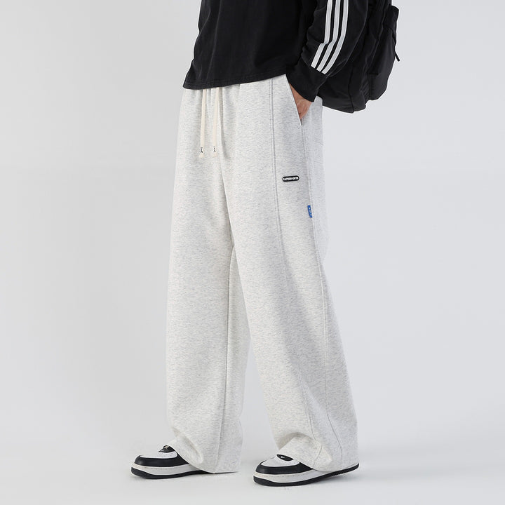 Herren Weite Relaxed-Freizeithose mit Tunnelzug & markanten Teilungsnähten Drune