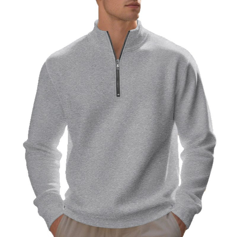 Herren sportlicher Pullover mit halbem Reißverschluss und atmungsaktiver Struktur Drune