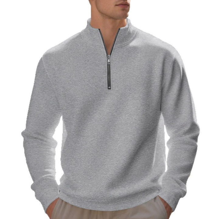 Herren sportlicher Pullover mit halbem Reißverschluss und atmungsaktiver Struktur Drune