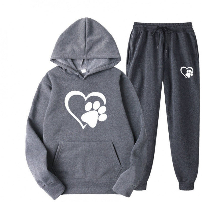 Damen Kuscheliger Hoodie und Jogginghose Set Drune