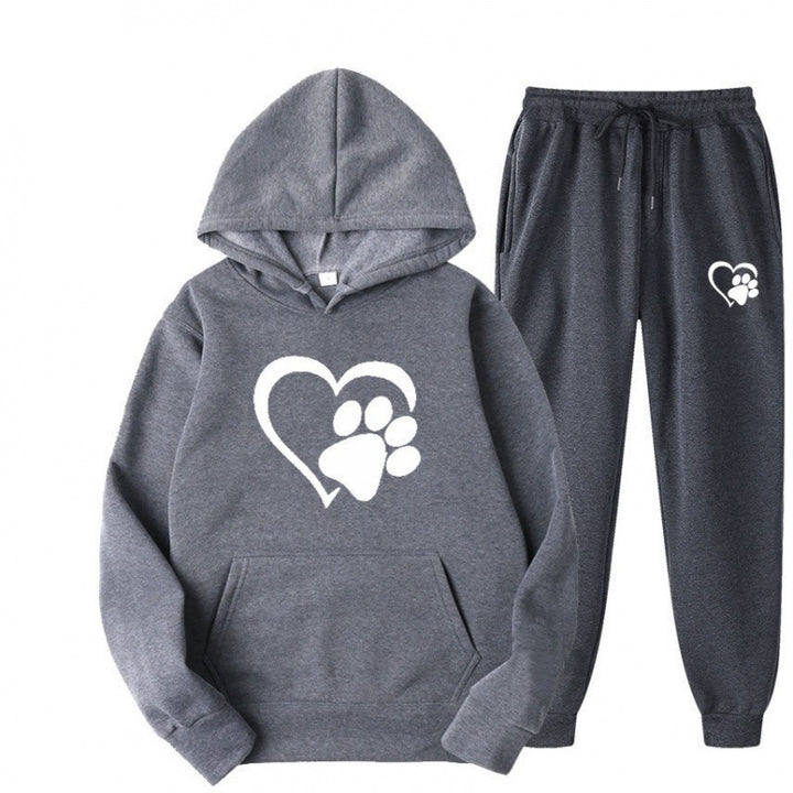 Damen Kuscheliger Hoodie und Jogginghose Set Drune