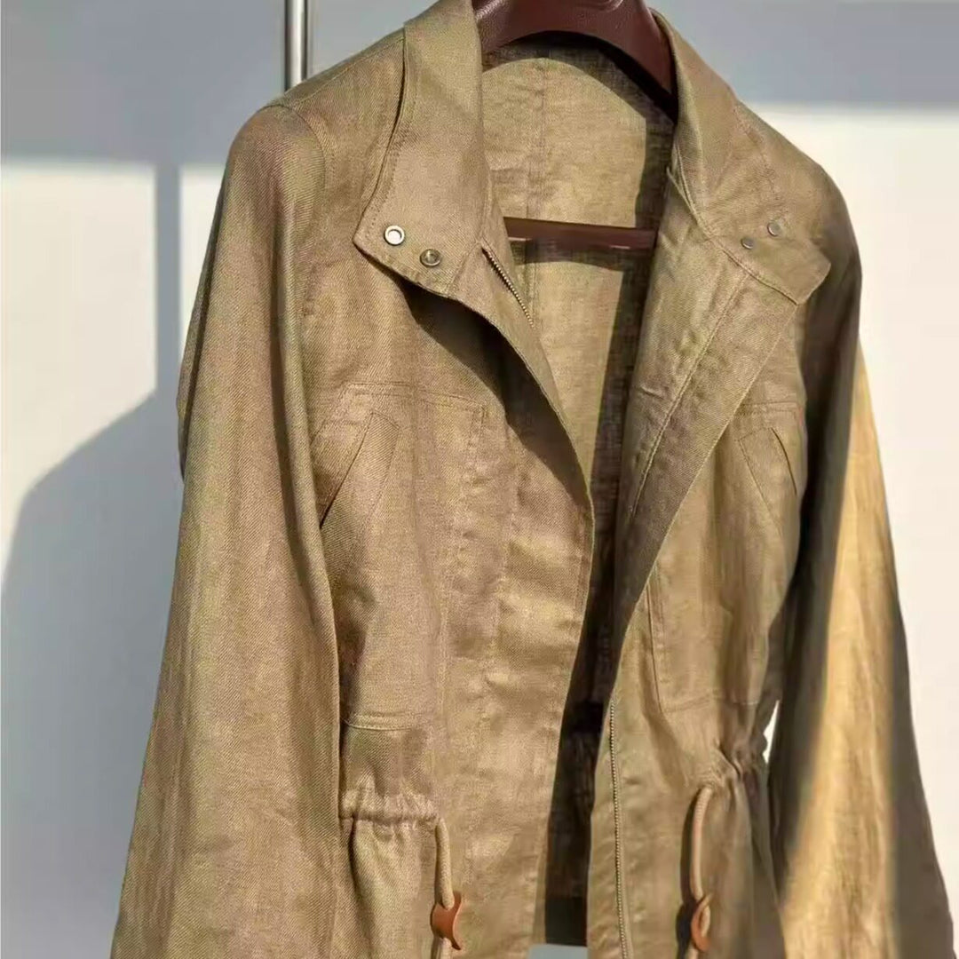 Damen elegante Übergangsjacke mit hohem Kragen Drune 1789268837