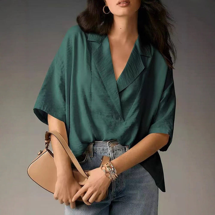 Damen elegante und luftige Bluse im Kimono-Stil Drune