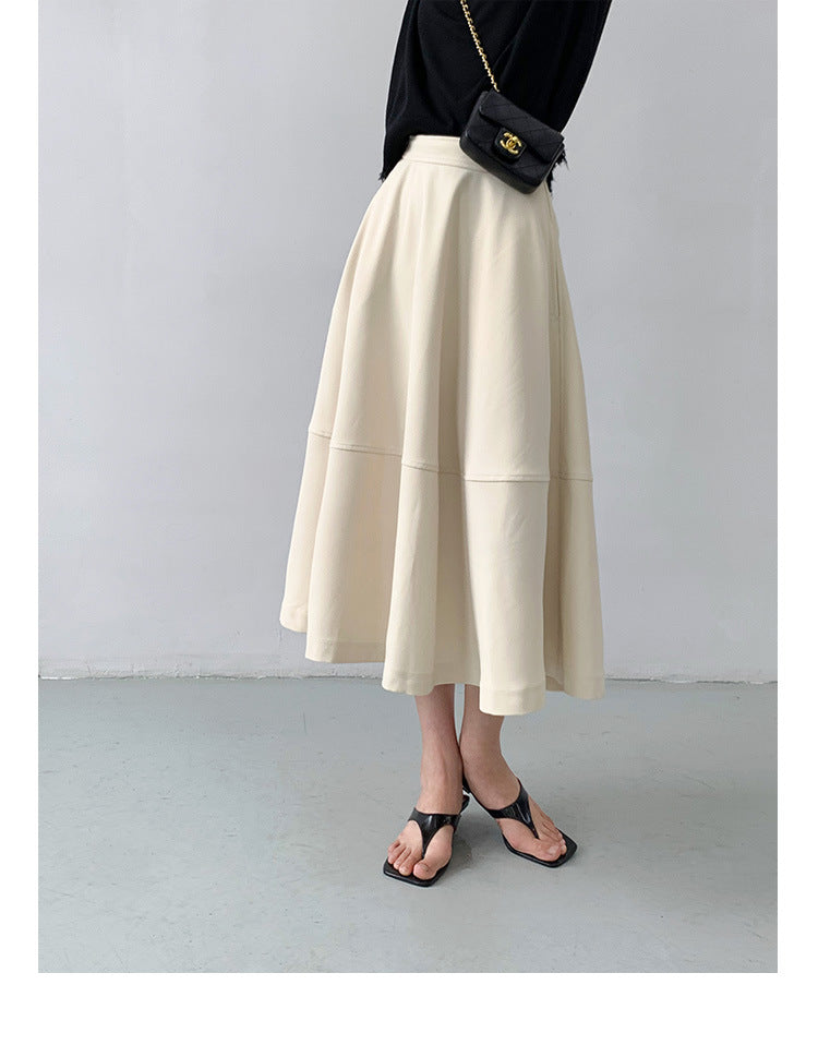 Damen Eleganter Midirock aus luftiger Baumwolle Drune