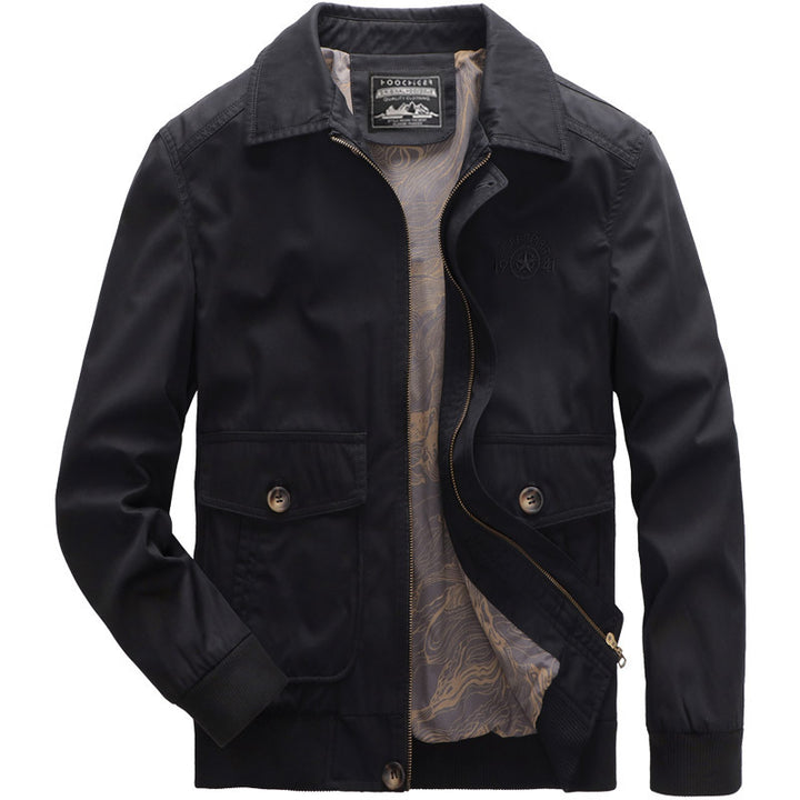 Herren Leichter Canvas‑Blouson mit gesteppter Innenfütterung und elastischem Rippbund Drune