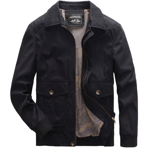 Herren Leichter Canvas‑Blouson mit gesteppter Innenfütterung und elastischem Rippbund Drune