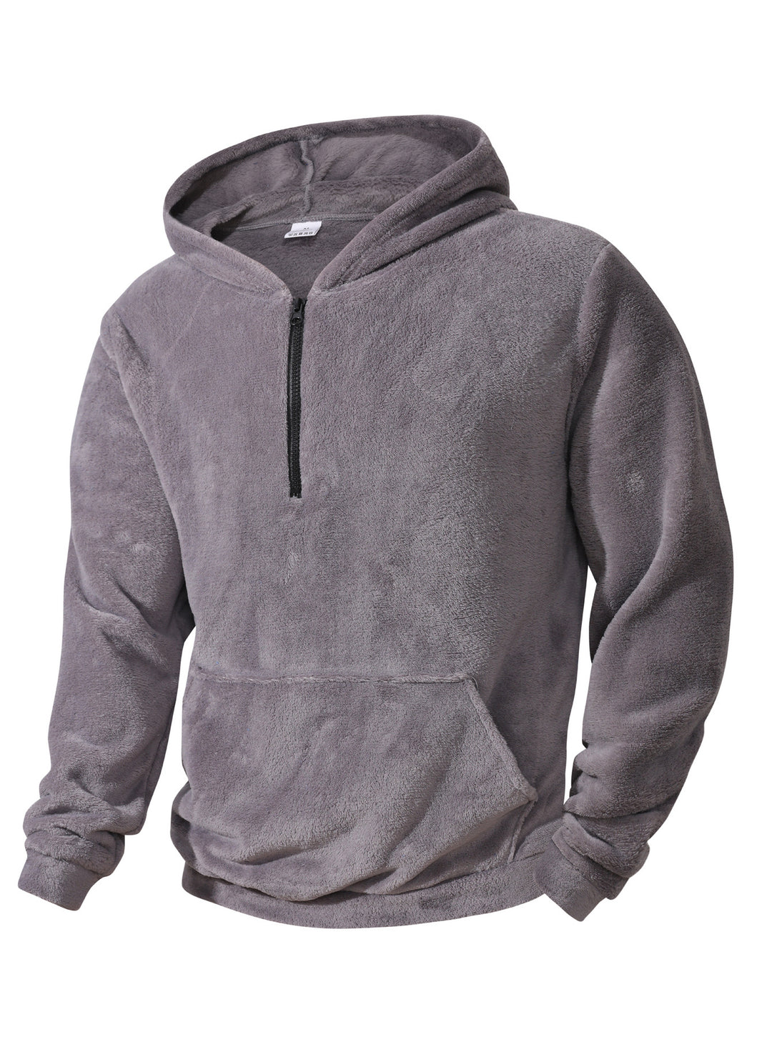 Herren kuscheliger Microfleece-Hoodie mit Halbzip, Kapuze und Kängurutasche Drune