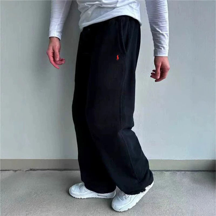 Herren Weite Baggy-Sweathose mit elastischem Bund und Sticklogo Drune