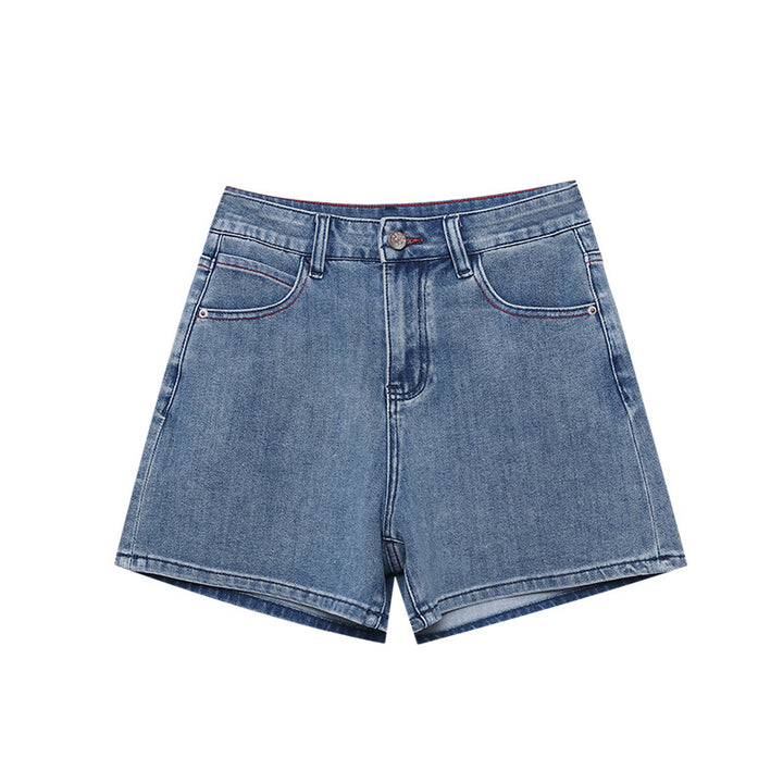 Damen hochwertige Jeansshorts im modernen Schnitt mit hohem Bund Drune