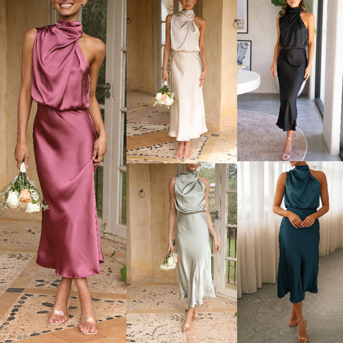 Glänzendes langes Kleid