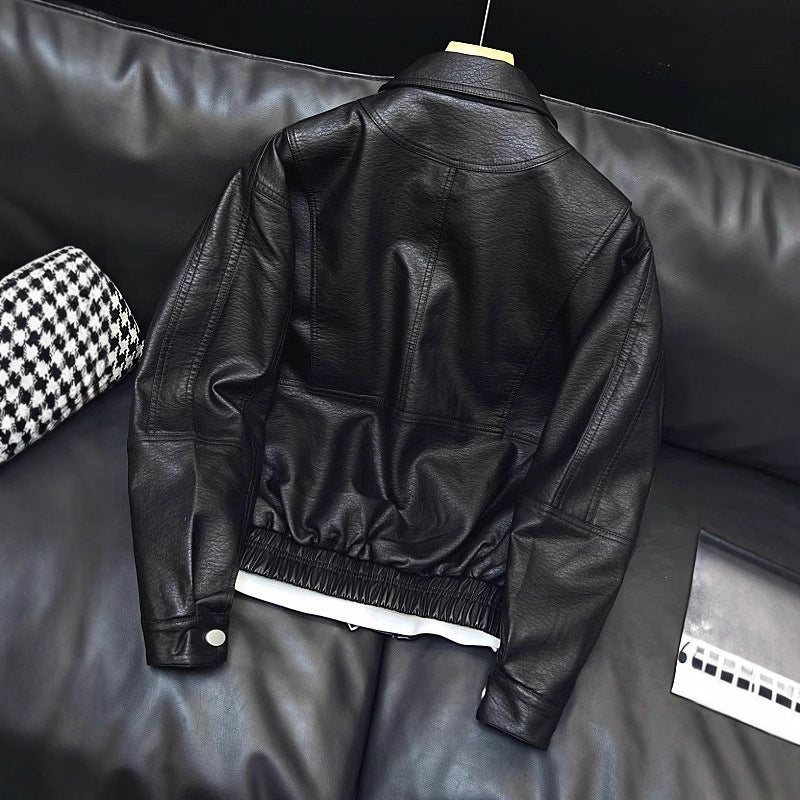 Damen Modische Lederjacke Drune