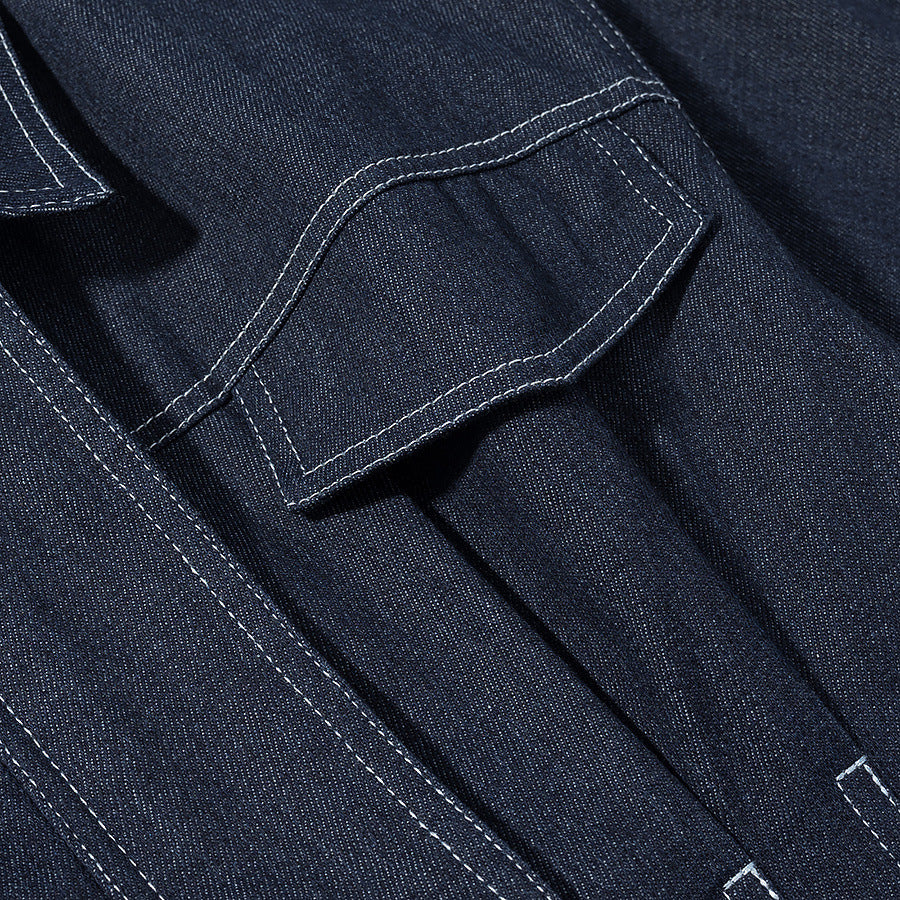 Damen Denimjacke mit praktischen aufgesetzten Taschen und modernen Abnähern Drune