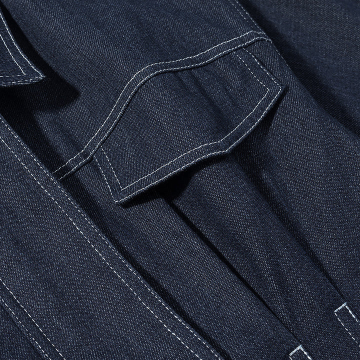 Damen Denimjacke mit praktischen aufgesetzten Taschen und modernen Abnähern Drune