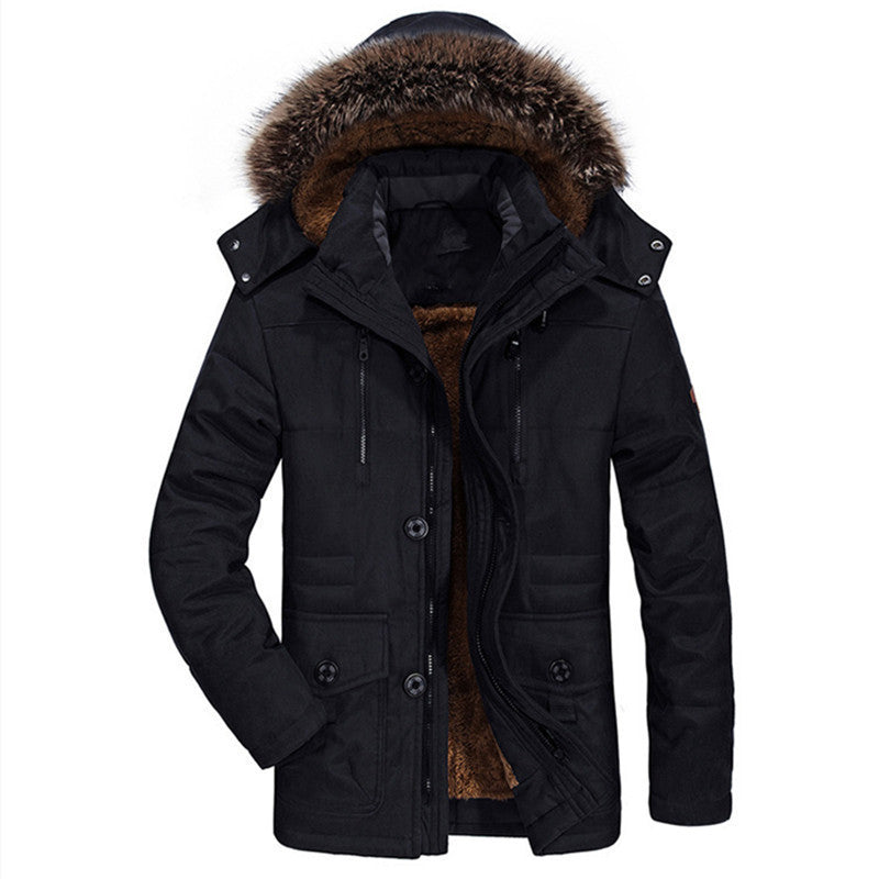 Herren Warm gefütterte Jacke Drune