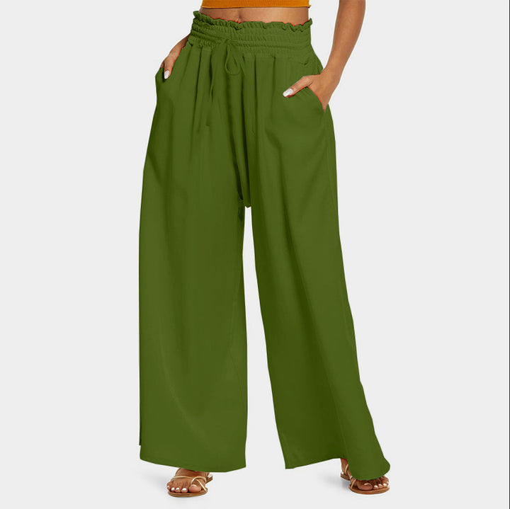 Damen Weite Freizeithose mit elastischem Bund und praktischen Taschen Drune