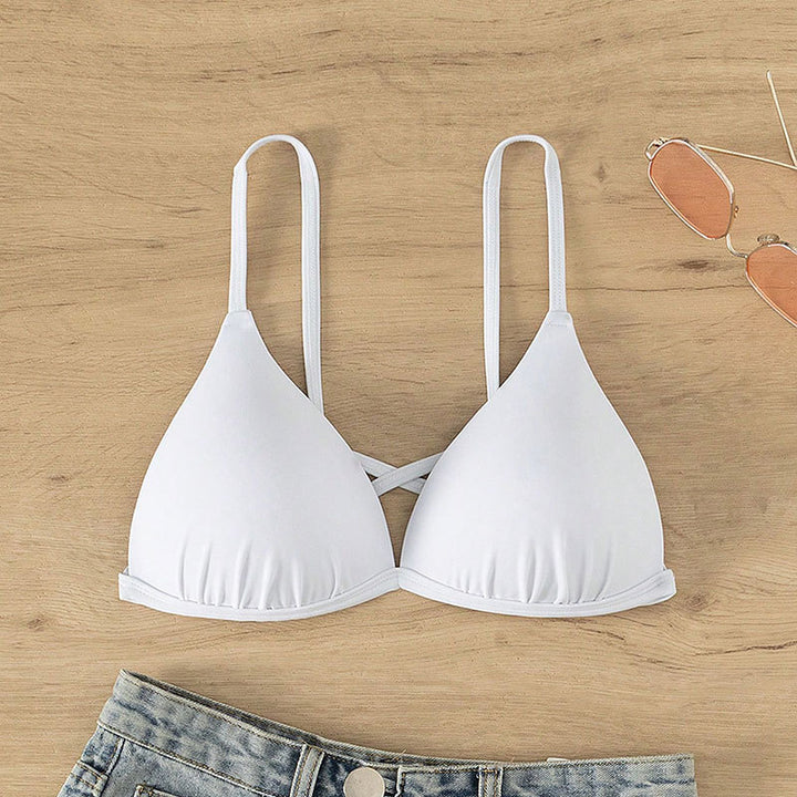 Damen Triangel-Bikini mit hohem Beinausschnitt und verstellbaren Trägern Drune