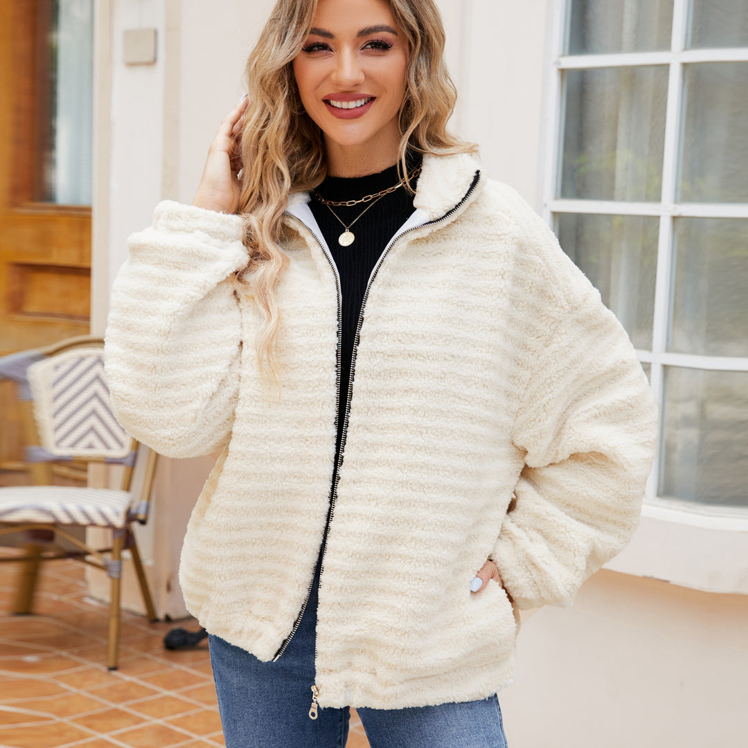 Damen Baumwoll-Fleecejacke mit Reißverschluss Drune
