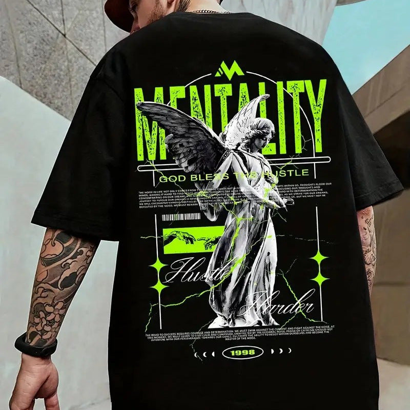 Damen T-Shirt mit künstlerischem Floral-Motiv und lässigem Schnitt Drune